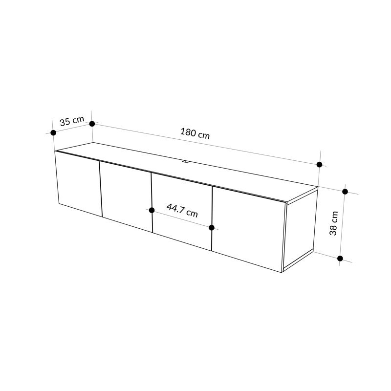 Unfinished TV Stand for TVs up to 65", Travertine