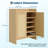 Rattan Shoe Cabinet, 5-Tier Farmhouse Boho Shoe Storage Organizer with Adjustable Shelves-1049719184