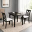 Ensemble de table de salle à manger 3 pièces en bois à abattant, 1 table pliante extensible, 2 chaises rembourrées, ensemble de salle à manger pour 2 personnes, peu encombrant, appartements, cuisine, brun foncé-1025439087-1025439086