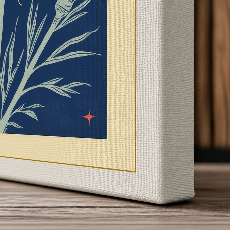 Celestial Bloom Botanical - Wrapped Canvas, 24x16 - 61.0 x 40.6 cm, Cream Border