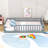 Twin Size Floor Bed With Fence-548498612
