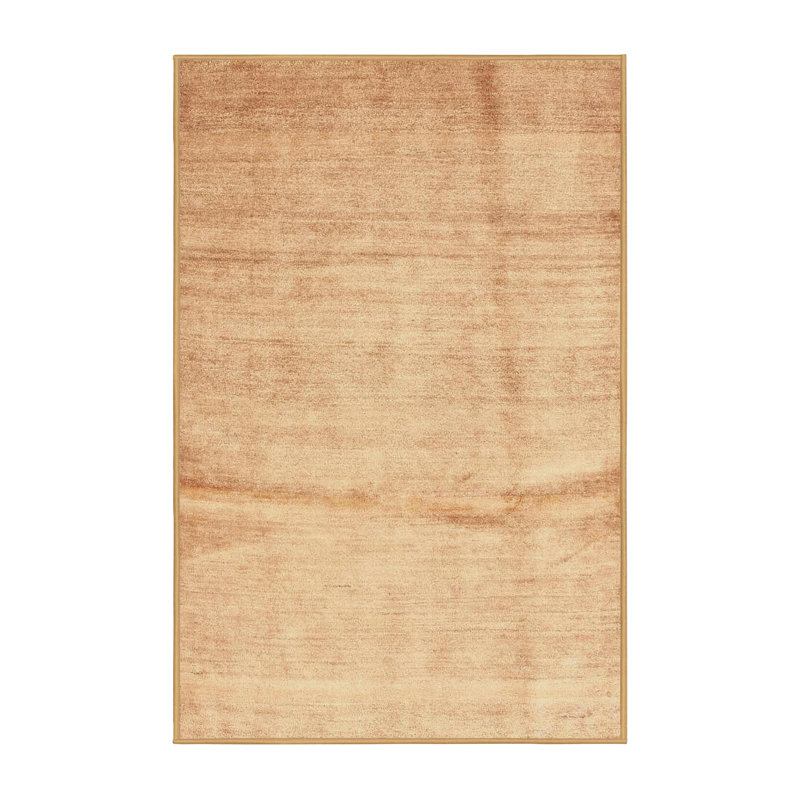 Tapis brun/beige à aire contemporaine, Rectangle 5 pi x 7 pi