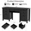 Bureau de direction 61,8 po Modern Farmhouse-143415282