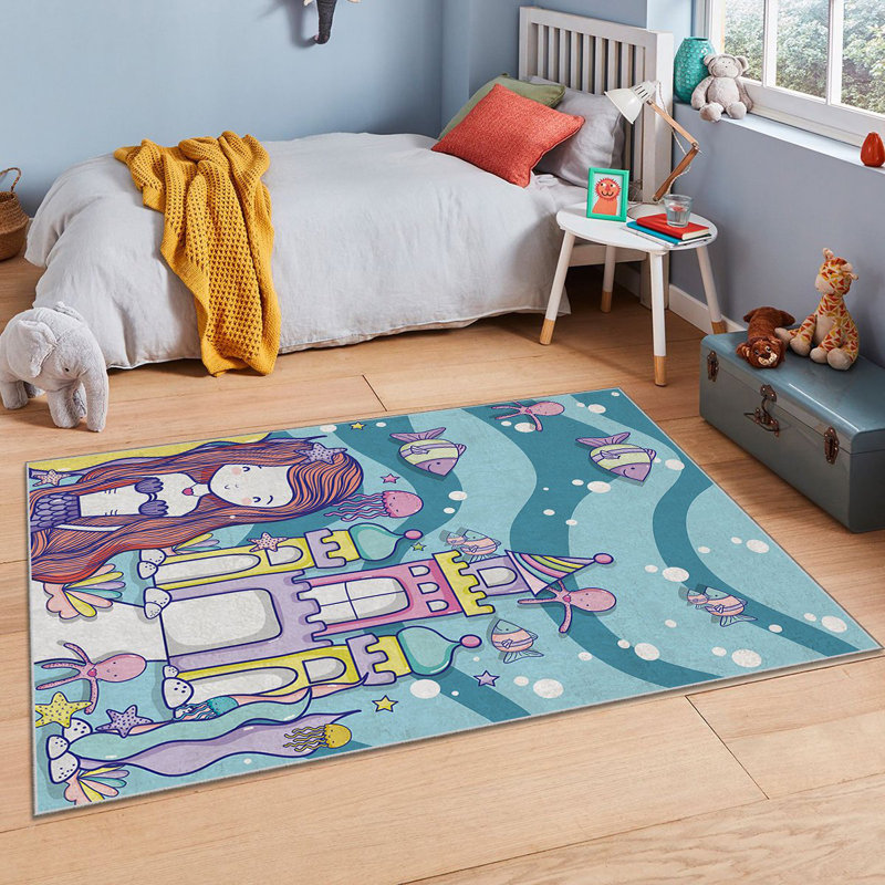 Tapis luxueux en polyester, 5,2 x 7,5 pi | Éponge stratifiée anti-dérapante 740 g / m² pour plus de durabilité | Antibactérien, facile à nettoyer, lavable à la machine à 86 ° F, superbe impression numérique sur tissu de velours