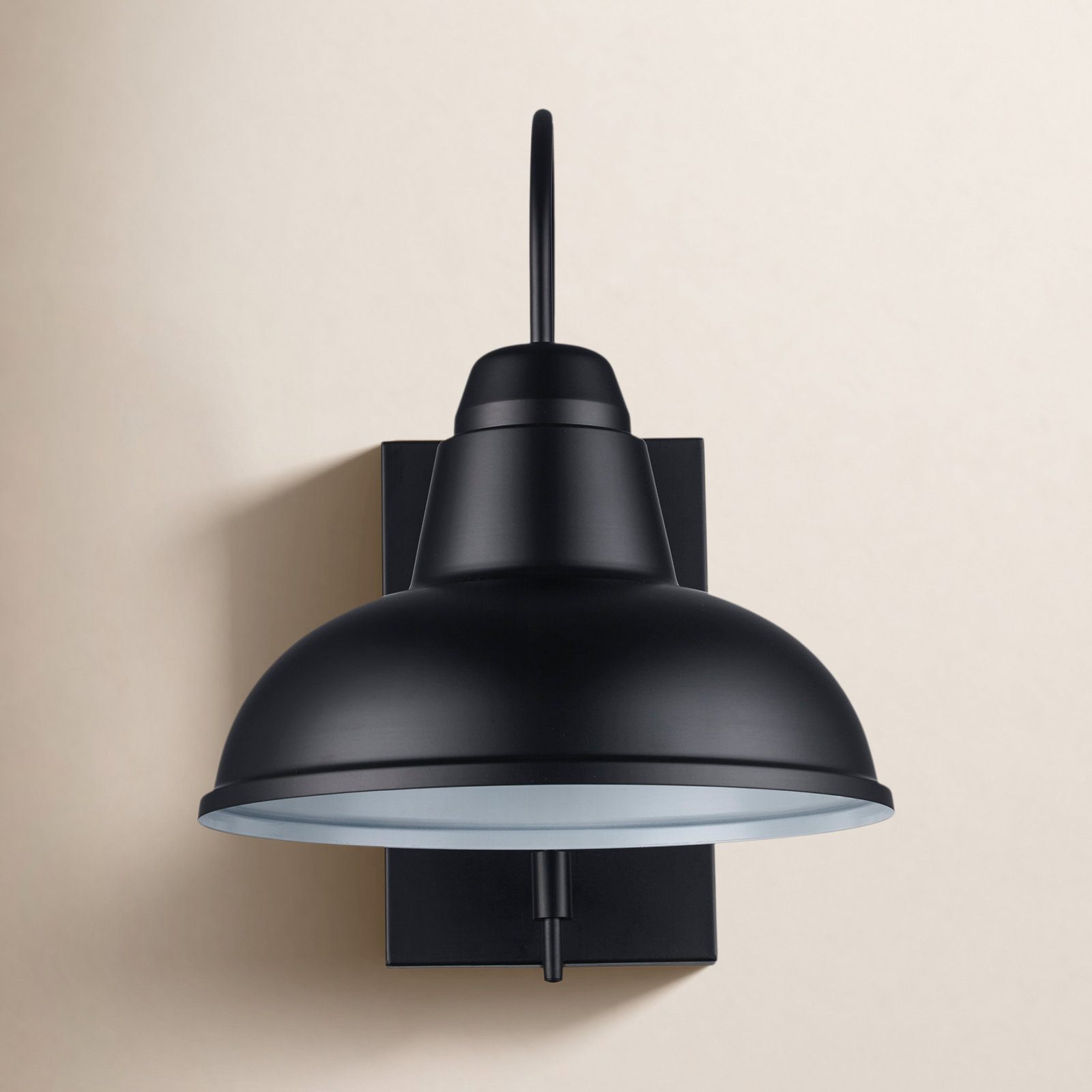 Santuci Single Light Bell Outdoor Wall Light, Black, 15" H x 11" W x 15.25" D