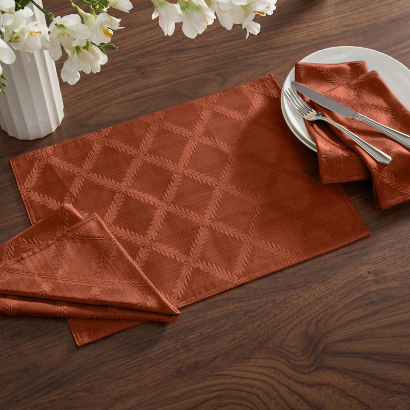 Ensembles de table réversibles Lenox Laurel Leaf, couleur rouille - 33 cm (L) x 46 cm (l), Rust