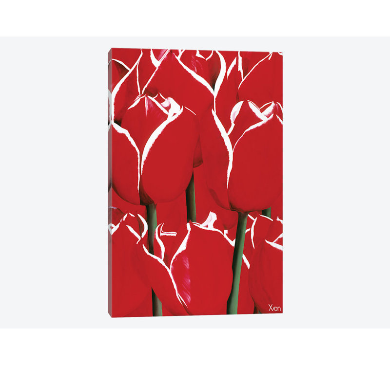 « red & white i », impression sur toile, H 12 po x l 8 po x P 0,75 po, Pas de tapis, Toile tendue