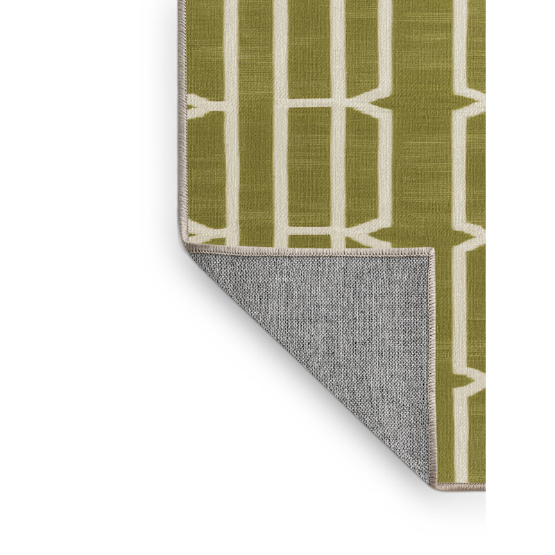 Tapis brun treillis lavable à la machine, Rectangulaire 8 pi x 12 pi