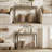 47''W Modern Fluted Double-Layer Console Table with Storage Shelf, Wood Sofa Table for Living Room, Bedroom,Hallway-980848166-983089539