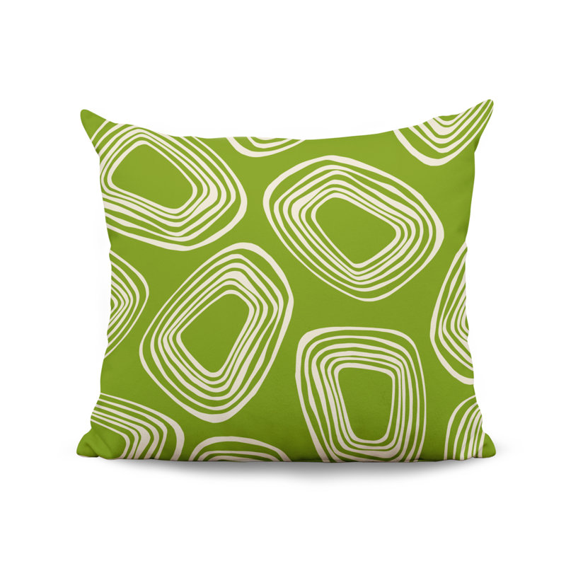Housse et insert de coussin décoratif en polyester, L 19 po x H 19 po, Chartreuse