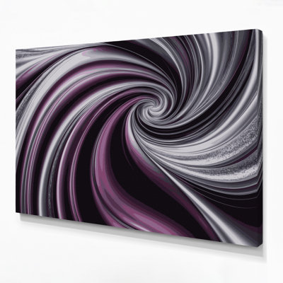 «Gradient Abstract 64», impression sur toile mauve