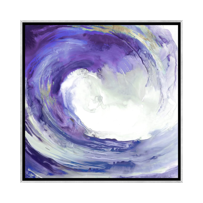 Water Collar - Purple 6 Pcs., Silver Floater Framed, 26" H x 26" W