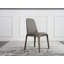 Ensemble de 2 chaises de salle à manger Eric en similicuir gris.