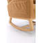 Chaise berçante en tissu Teddy avec pieds en bois paquet-736704950