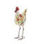 Statue de jardin en forme de coq en métal pour l'intérieur et l'extérieur avec pieds en U-24256542