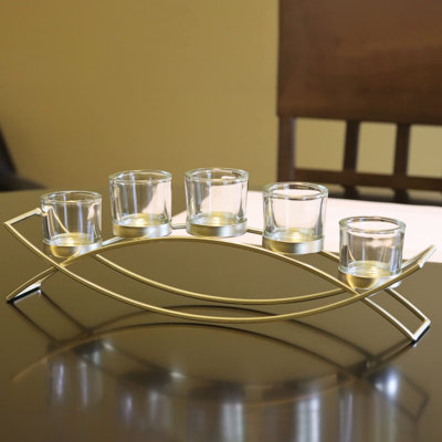 Porte-bougie moderne de 5 tasses pour la décoration intérieure