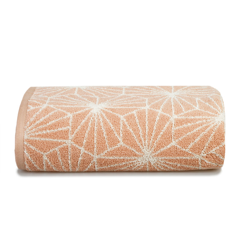 Emery Patterned Geometric Sheet Towel, Blush
