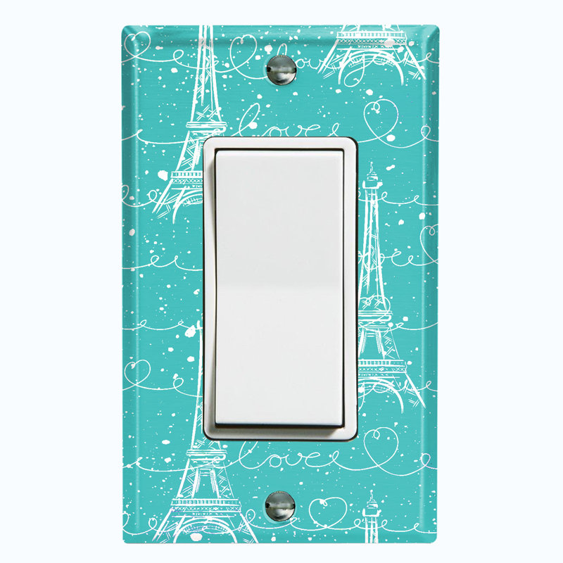 Patterned 1 - Gang Toggle Light Switch Standard Wall Plate