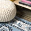 Tapis bleu / crème Yeghivart French Cottage-1302245763