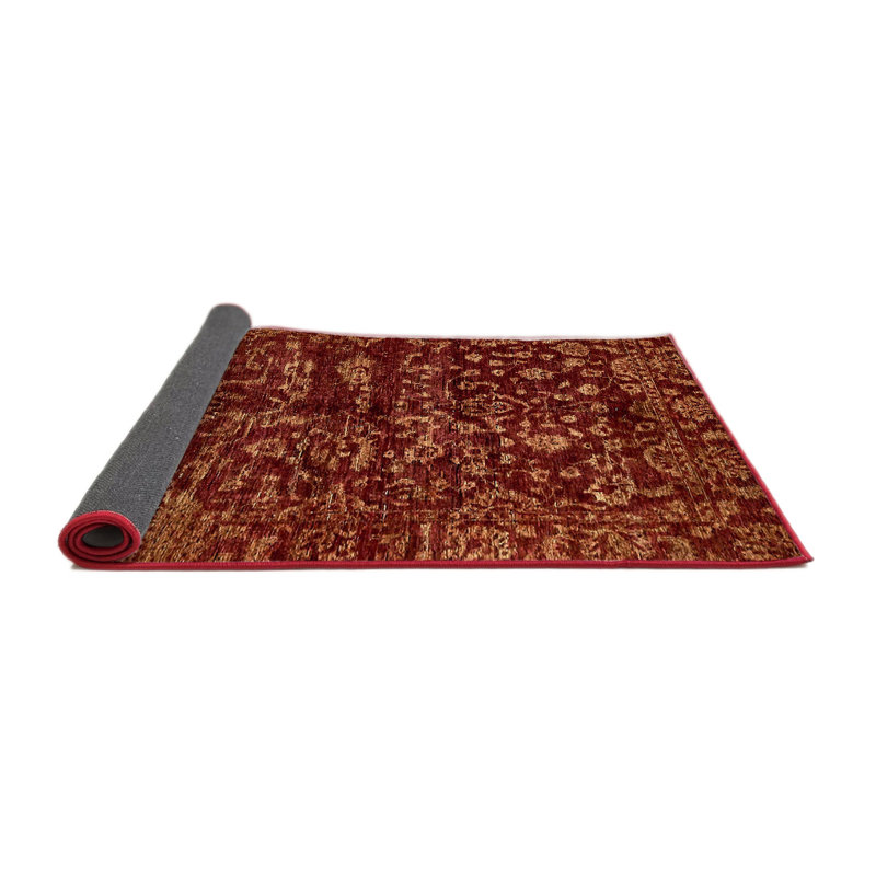 Tapis décoratif multicolore à motif abstrait, Rond 7 pi