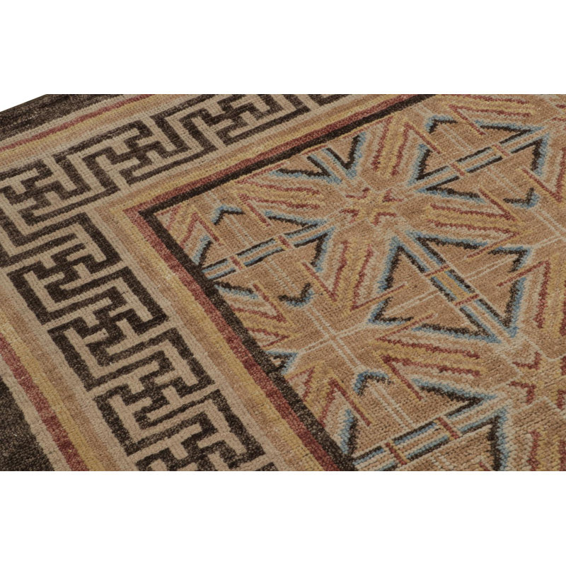 Burano Hand Knotted Wool Geometric Area Rug, Rectangle 10' x 14'