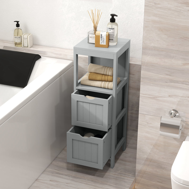 Dulwich Freestanding Linen Cabinet, Gray