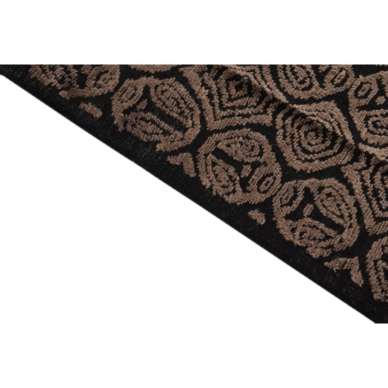 Tapis noir et brun 8 x 11 Pham