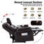 Canapé-lit inclinable manuel 65,7 po avec console de rangement et porte-gobelets-454628410