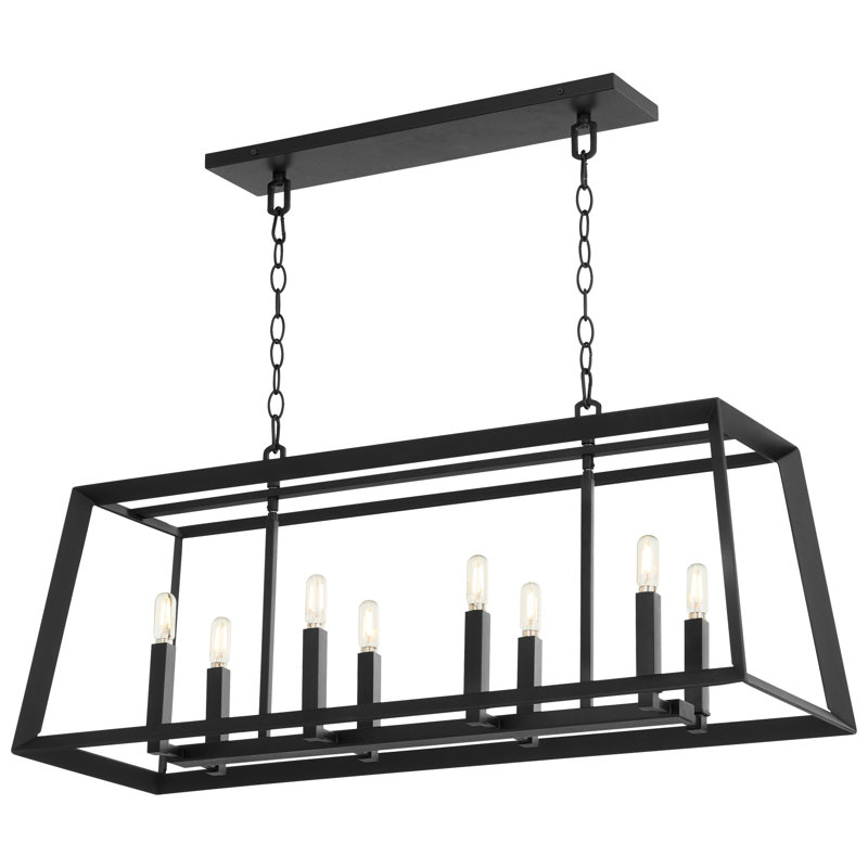 Hyperion 8 - Light Geometric Chandelier, Black