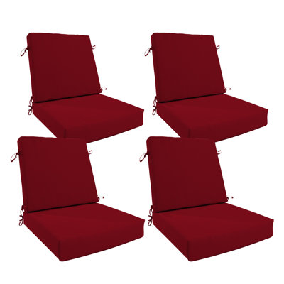 4-Piece Outdoor Dining Chair Cushion Set