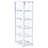 Aero 4-Shelf Glass Curio Display Cabinet with LED Lighting, White