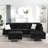 Right-Facing Chaise,L Shape Modular Sectional Sofa, Compressed Sectional Sofa Modern Minimalist Style Corduroy Couch,Unfold Into A Bed, Bedroom, Comfy Compressed Sofa-1491343160
