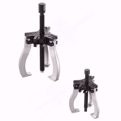 Gear Puller Set, 3" and 7" Puller Kit, 3 Jaw Gear Bearing Flywheel Pulley Removal Tool, 2 or 3 Reversible Jaws Wheel Puller, Vertically and Horizontally, External and Internal, 2-Piece