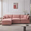 Canapé modulaire de 105 po en tissu de chenille rembourré de 105 po avec canapé à 3 places et repose-pieds-101238158