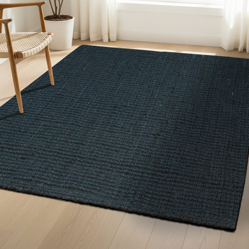 Orasio 100% Jute Area Rug – Handwoven, Bohemian & Rustic Style, Non-Slip, Ideal for High-Traffic Areas, Rectangle 3' x 5'