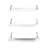 Wall Mounted Rustic Bookshelf - White Blue Triple Shelf With Metal Bracket Display Storage Cabinet For Books-123520121