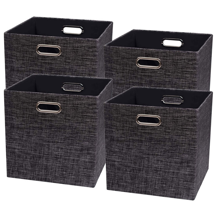 KOVOME Large Storage Cubes (Set of 6). Dual Handle Fabric Storage Bins, Home and Office Cube Storage Bins, Collapsible Cube Baskets, Closet Organizer (Set of