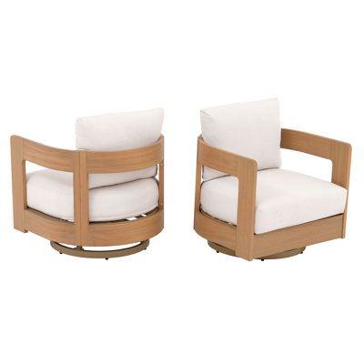 Frances Eucalyptus Swivel Patio Lounge Chair