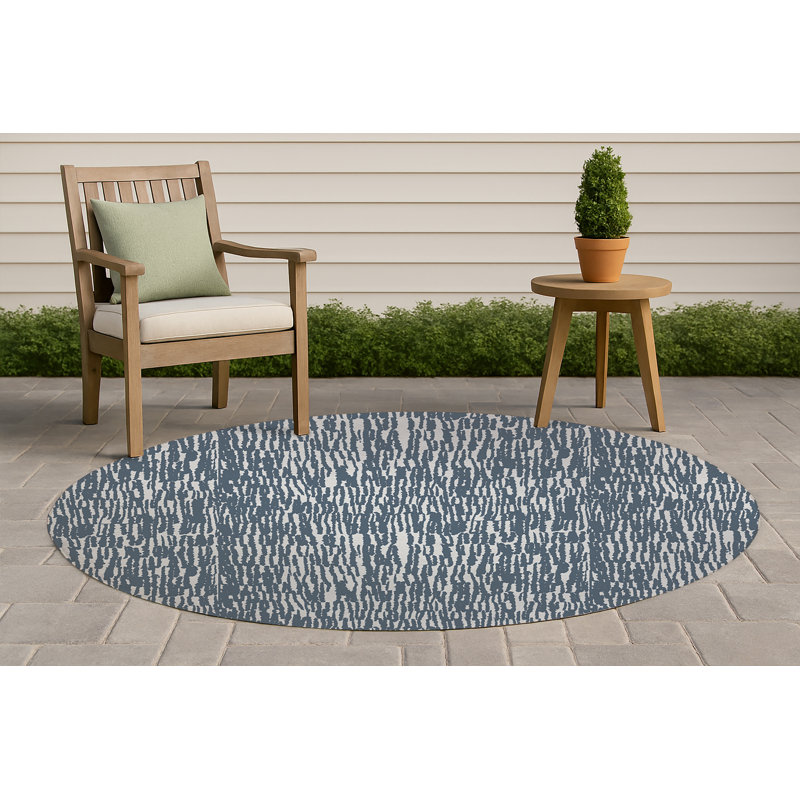 Tapis d'extérieur antidérapant Strands, Rond 5 pi