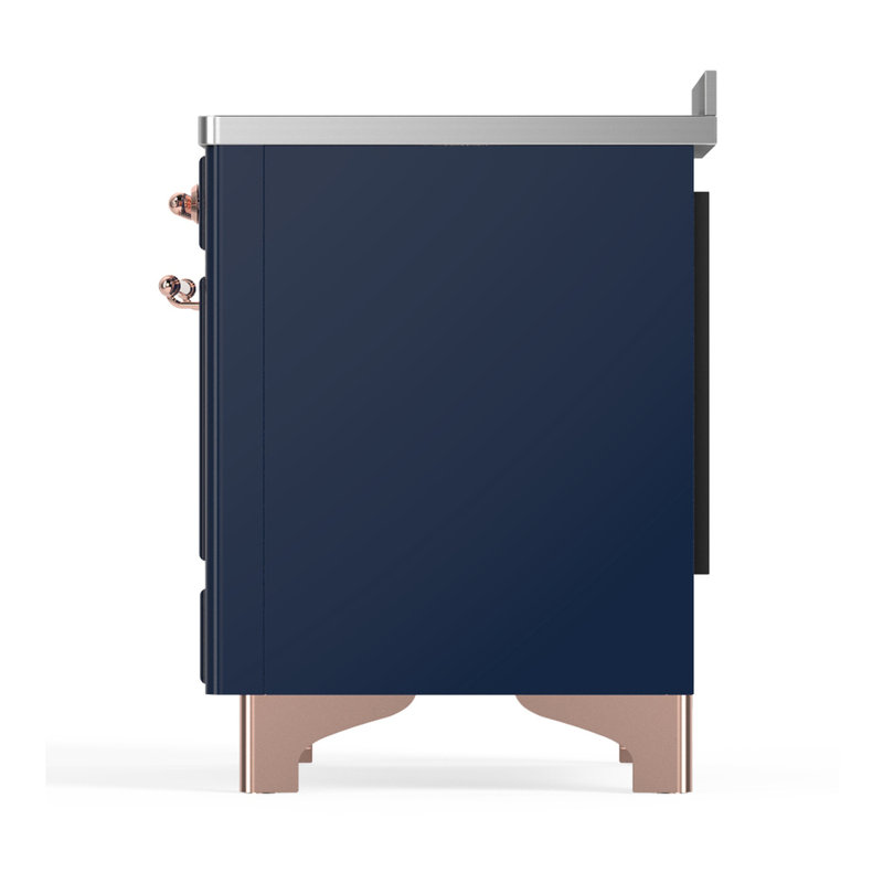 Majestic III Series 48 Inch Induction Range with 6 Induction Elements in Antique White (Chrome Trim), Mightnight Blue, Copper