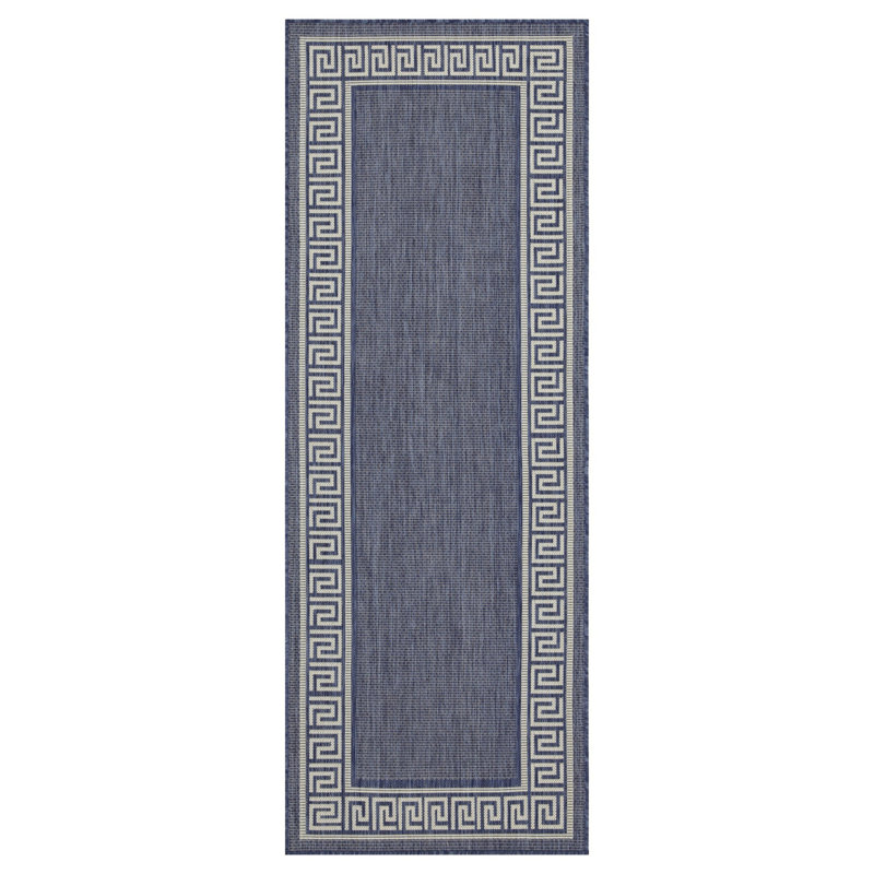 Tapis bleu intérieur / extérieur Sunshine, Rectangle 10 pi 3 po x 7 pi 10 po