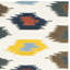 Rodgers Hand Woven Flat Weave Wool/Cotton Ikat Rug in Ivory-1720376373