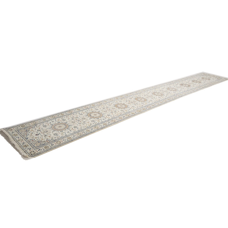 Tapis de couloir crème Indo-Nain