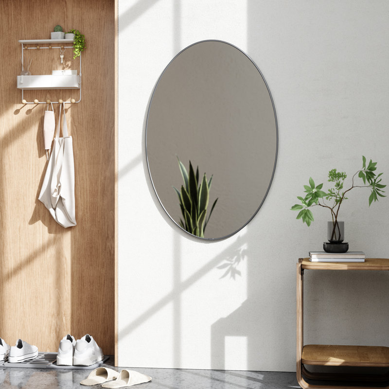 Hubba 24 x 36" Oval Mirror, Black