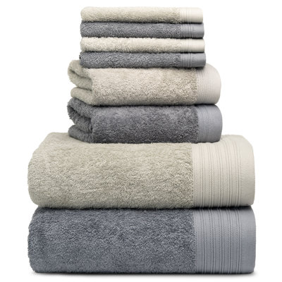 Doncia 8 Piece 100% Cotton Towel Set