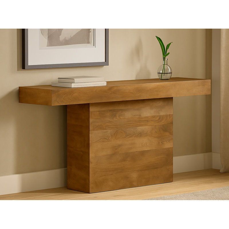 Itia Console Table In Spice Tan