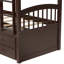  Lit superposé simple en bois avec lit gigogne et tiroirs Katylyn-380224512