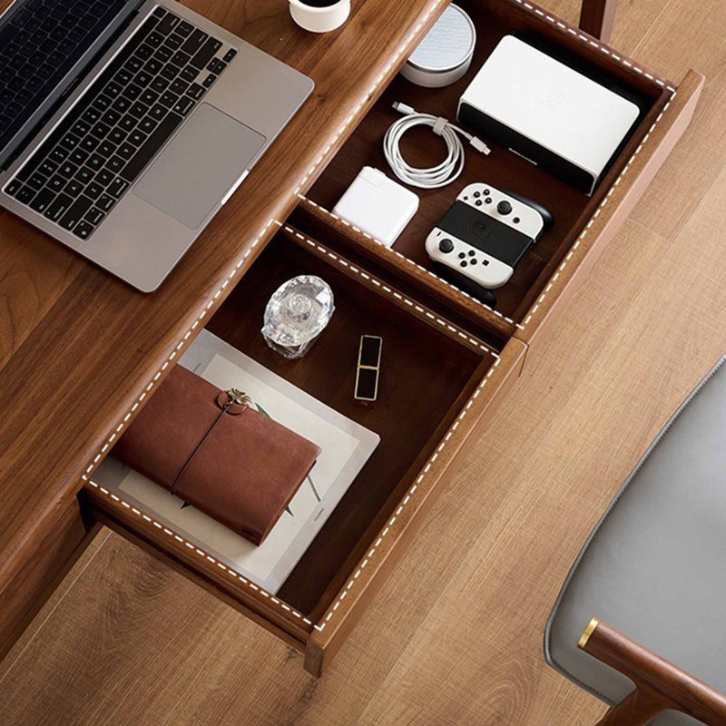 Bureau de salon de style américain, 29.92" H x 62.99" W x 29.53" D