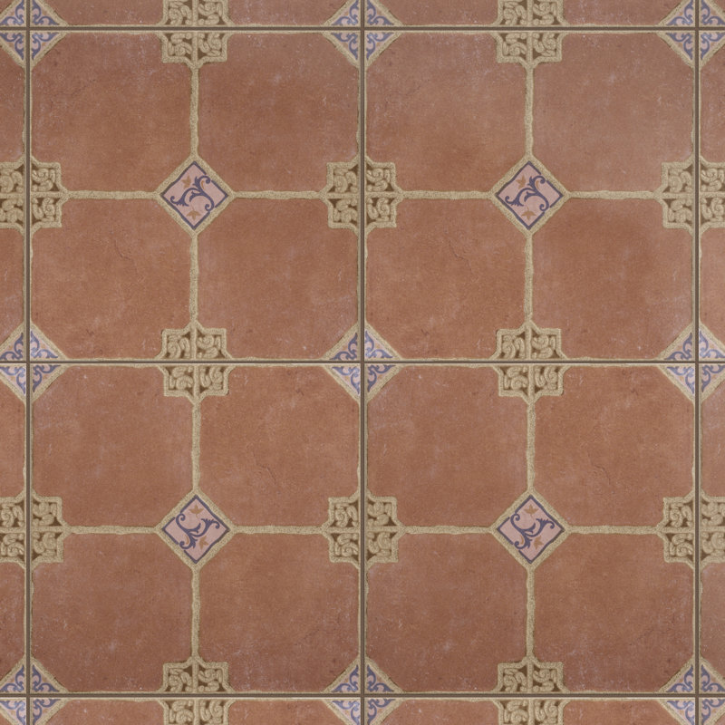 Carreau de céramique marocain pour mur et plancher 18 po x 18 po Sevilla