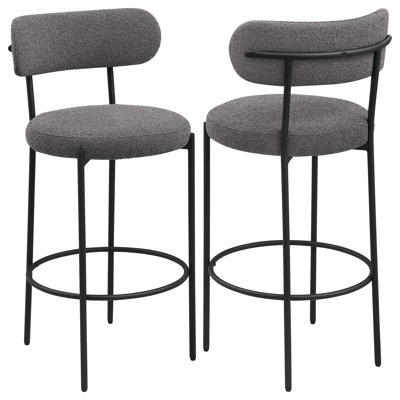 Ensemble de 2 chaises de bar Concord Grey Boucle